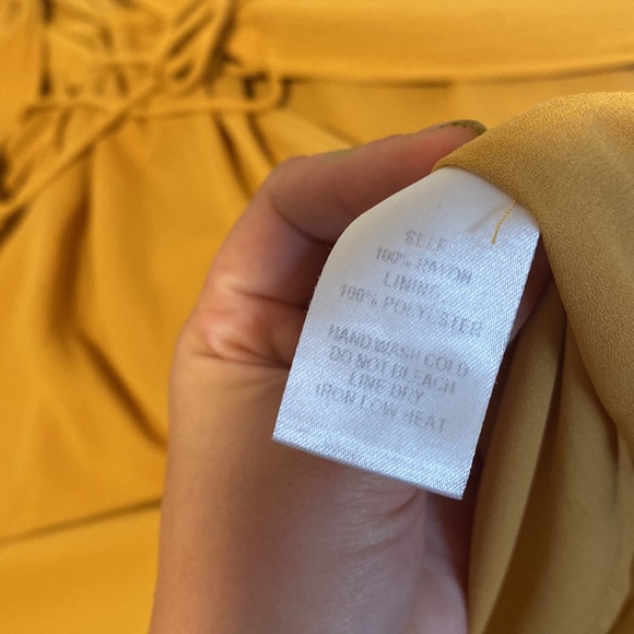 Lulu's Harbor Point Mustard Yellow Wrap Dress Pre-owned - Picture 8 of 8